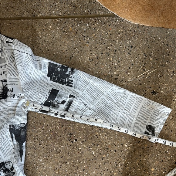 Sole Dione Stuido Vintage Newspaper Button Down Shirt - Picture 9 of 9